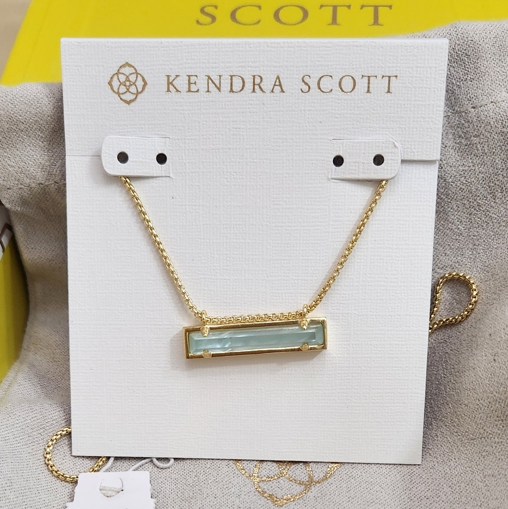 Kendra Scott Leanor Light Blue Illusion Necklace NWT